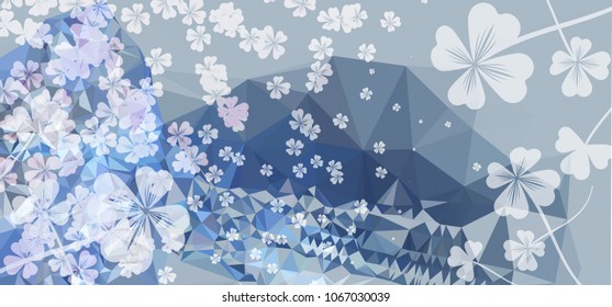 Abstract modern background with shamrock pattern. Vector clip art.