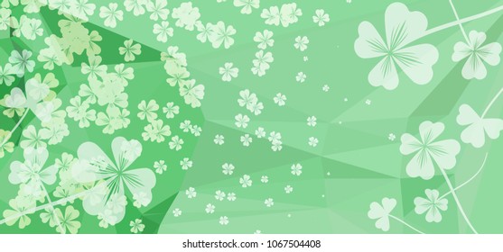 Abstract modern background with shamrock pattern. Vector clip art.
