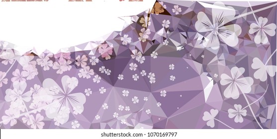 Abstract modern background with shamrock pattern. Vector clip art.