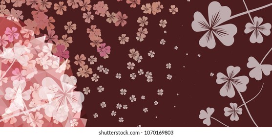 Abstract modern background with shamrock pattern. Vector clip art.