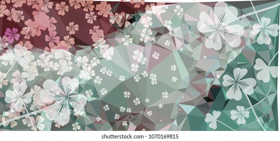 Abstract modern background with shamrock pattern. Vector clip art.