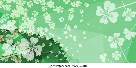 Abstract modern background with shamrock pattern. Vector clip art.