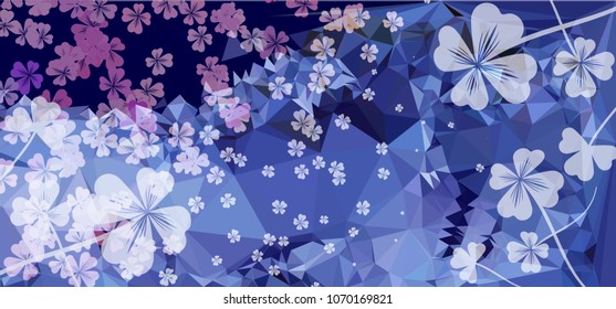Abstract modern background with shamrock pattern. Vector clip art.