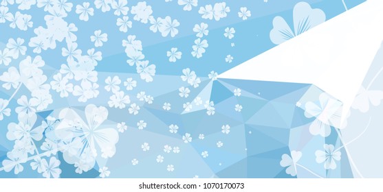 Abstract modern background with shamrock pattern. Vector clip art.