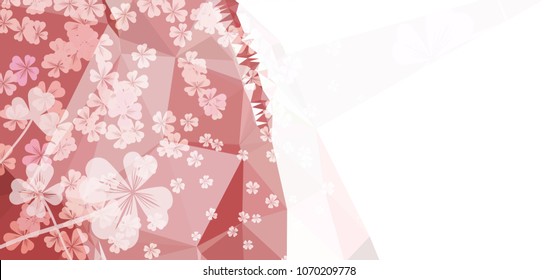 Abstract modern background with shamrock pattern. Vector clip art.