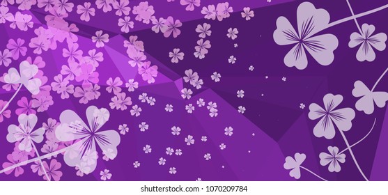 Abstract modern background with shamrock pattern. Vector clip art.