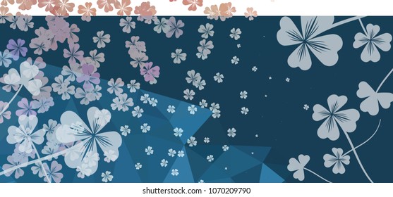 Abstract modern background with shamrock pattern. Vector clip art.