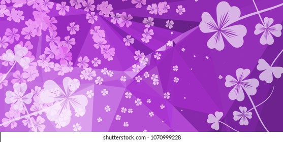 Abstract modern background with shamrock pattern. Vector clip art.