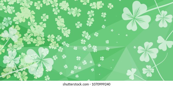 Abstract modern background with shamrock pattern. Vector clip art.