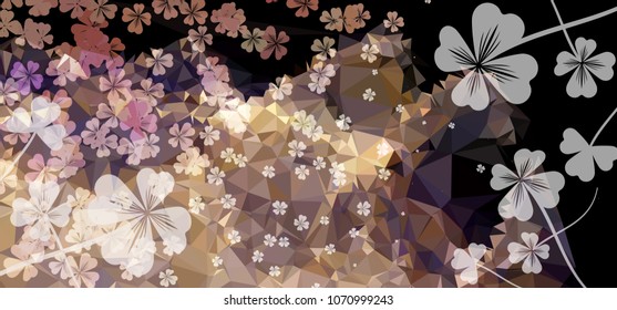 Abstract modern background with shamrock pattern. Vector clip art.