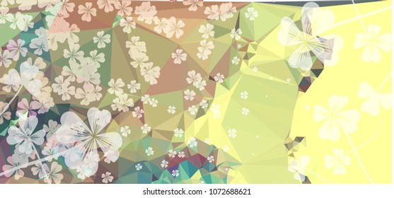 Abstract modern background with shamrock pattern. Vector clip art.