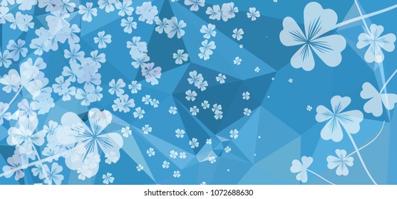 Abstract modern background with shamrock pattern. Vector clip art.