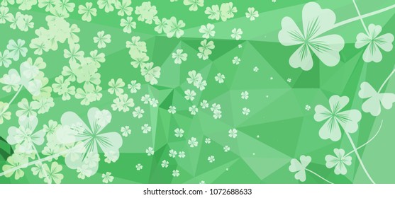 Abstract modern background with shamrock pattern. Vector clip art.