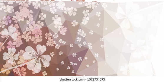 Abstract modern background with shamrock pattern. Vector clip art.