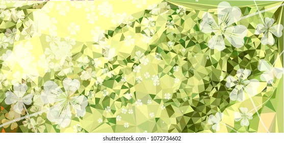 Abstract modern background with shamrock pattern. Vector clip art.
