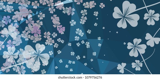 Abstract modern background with shamrock pattern. Vector clip art.