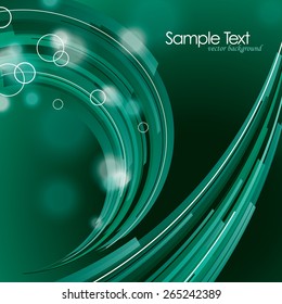 Abstract Modern Background. Shiny Green Illustration with Sparkles.