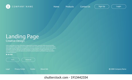 Abstract Modern Background with Simple Light Blue Pastel Color Gradient for Website Landing Page