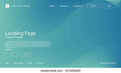 Abstract Modern Background and Simple Light Blue Pastel Color Gradient for Website Landing Page