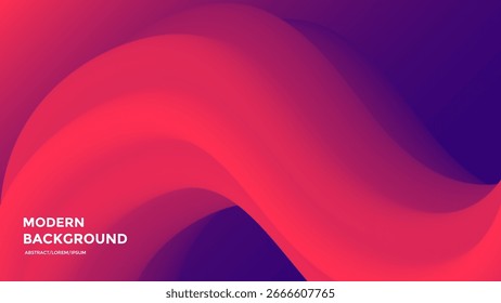 Fondo moderno Abstractas con ondas de gradiente fluidas suaves en tonos rosados y púrpuras vibrantes