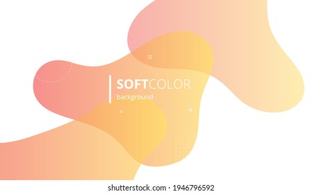 Abstract Modern Background with Soft Orange Yellow Color and Fluid Liquid Element