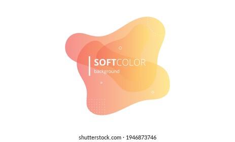 Resumen de fondo moderno con color amarillo anaranjado suave y elemento líquido fluido