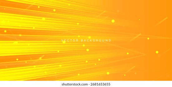 Abstract modern background speed motion light yellos stripe lines. Vector illustration