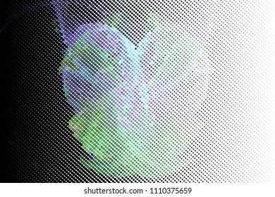 Abstract modern background. Spotted halftone effect. Dots, circles. Vector clip art