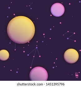 Abstract modern background with textured circles. Eps10 Vector illustration
