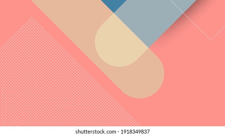 Resumen de fondo moderno con estilo de papel triangular y color rosa pastel