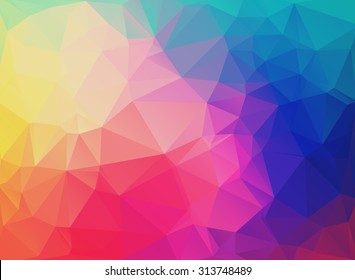 Free Vector  Polygonal background with rainbow colors