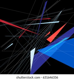 Abstract modern background with triangles and lines on a dark