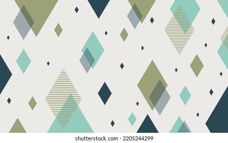 Abstract modern background vector with rhombus shapes and line pattern