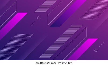 Abstract Modern Background with Vibrance Dark Blue and Purple Color Gradient and Memphis Element