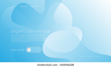 Abstract Modern Background with Vibrant Blue White Color Gradient and Fluid Liquid Element