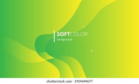 Abstract Modern Background with Vibrant Green Yellow Color and Fluid Liquid Element