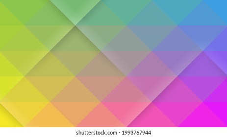 Abstract Modern Background with Vibrant Rainbow Color Gradient and Lowpoly Mosaic Element