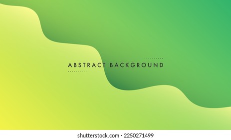 Abstract Modern Background with Wave Fluid Liquid Motion Lines Element and Yellow Green Gradient Color