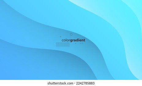 Abstract Modern Background with Wave Lines Motion with Vibrant Blue Gradient Color