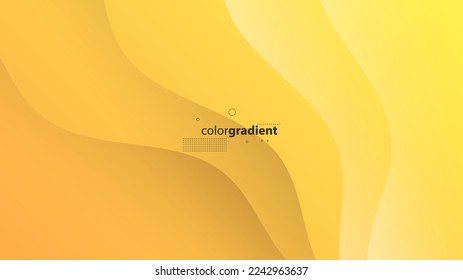 Abstract Modern Background with Wave Lines Motion with Vibrant Orange Yellow Gradient Color
