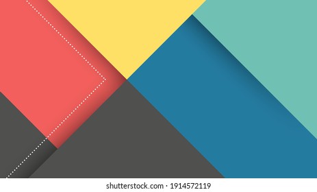 Abstract Modern Background with Wave Papercut Style and Blue Pink Pastel Color