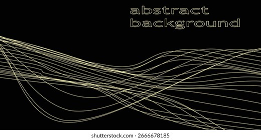 Fondo moderno Abstractas Línea ondulada concepto de oro y negro, futurista, lujoso Ilustración vectorial.eps 10