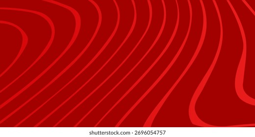 Abstractas fondo moderno de líneas onduladas en colores rojos