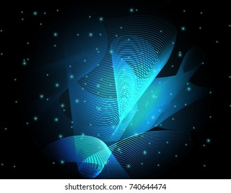Abstract modern background with wavy shapes.