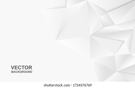 Abstract .Modern background. White polygon background. vector