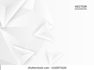 Abstract. Modern background. White triangle polygon background. vector