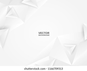 Abstract .Modern background. White triangle polygon background. vector