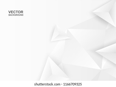 Abstract .Modern background. White triangle polygon background. vector