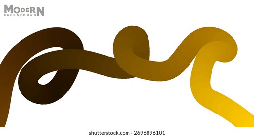 Abstract Modern Background with Winding Ribbon Design and Gradient Colors