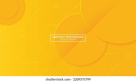 Abstract modern background yellow with circle shadow decoration
